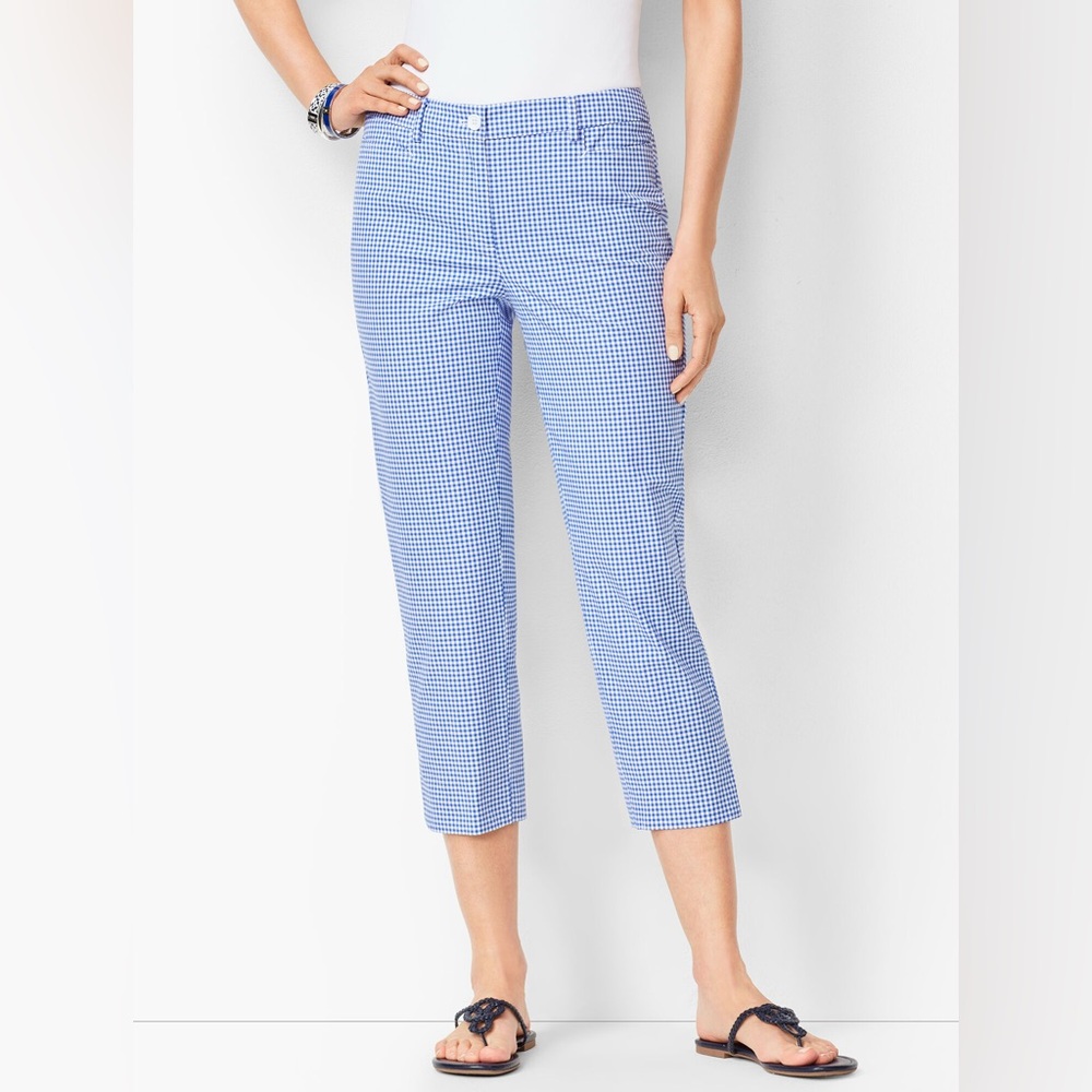 Talbots GINGHAM Perfect Skimmer Slim Leg Pedal Pusher Length Women’s pant